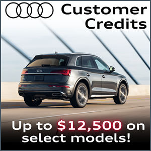 front view of an Audi Q3 parked.